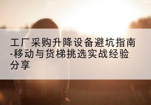 蔡甸移动式升降机怎么选-工厂采购升降设备避坑指南-移动与货梯挑选实战经验分享